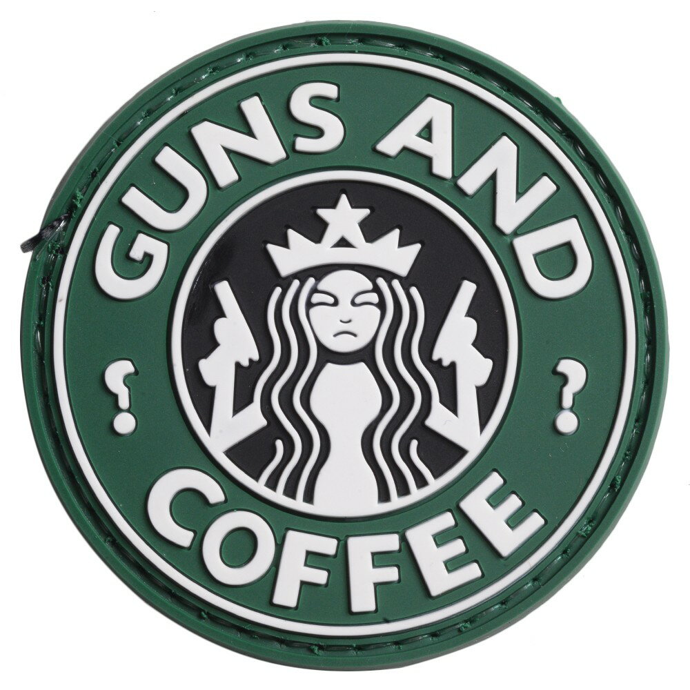 FIVE STAR GEAR ミリタリーワッペン GUNS AND COFFEE ベルクロ ファイブスターギア ガン アンド コーヒー 6786 ミリタリーパッチ アップリケ 記章 徽章 襟章 肩章 胸章 階級章 スリーブバッジ