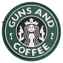 FIVE STAR GEAR ミリタリーワッペン GUNS AND COFFEE ベルクロ ファイブスターギア ガン アンド コーヒー 6786 ミリタリーパッチ アップリケ 記章 徽章 襟章 肩章 胸章 階級章 スリーブバッジ