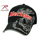 Rothco キャップ USMC ブラック 9794 USマリーン 米海兵隊 | ロスコ ベースボールキャップ 野球帽 メンズ ワークキャップ ミリタリーハット...