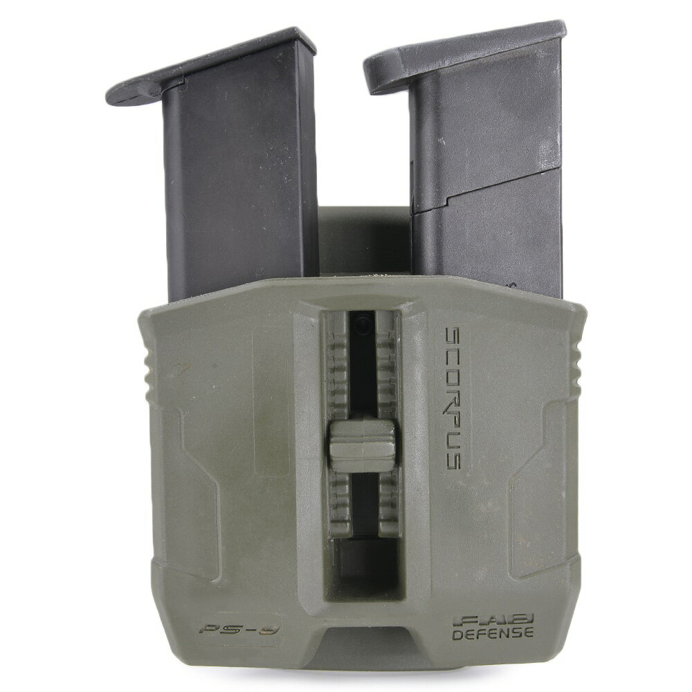 FAB Defense マガジンポーチ SCORPUS PS-9 92F、SIG P226他 [ オリーブドラブ ] FABディフェンス ファブディフェンス FABDEFENSE ファブ ダブルピストルマガジンポーチ Wピストルマグポーチ 弾倉 ダブルマガジンポーチ マグポーチ ピストルマグポーチ