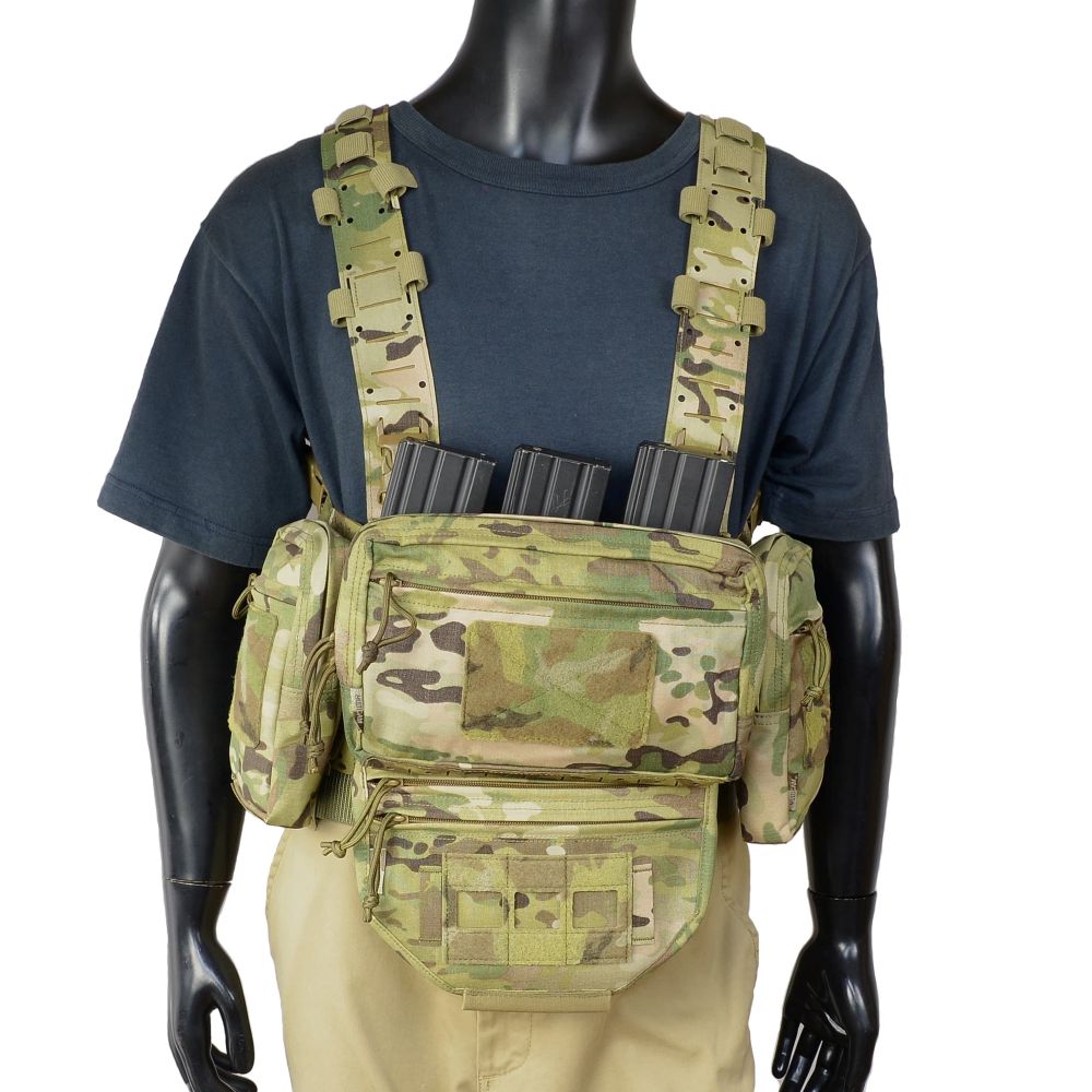 ミリタリーショップ レプマートのWarrior Assault Systems チェストリグ MCR Mk1 タイプ2 W-LC-MCR-MK1-TYPE-2 [ マルチカム / Xハーネス ] ロードキャリアリグ タクティカルリグ ギアリグ 弾薬携行装備 弾倉ベスト Chest Rig｜アングル2