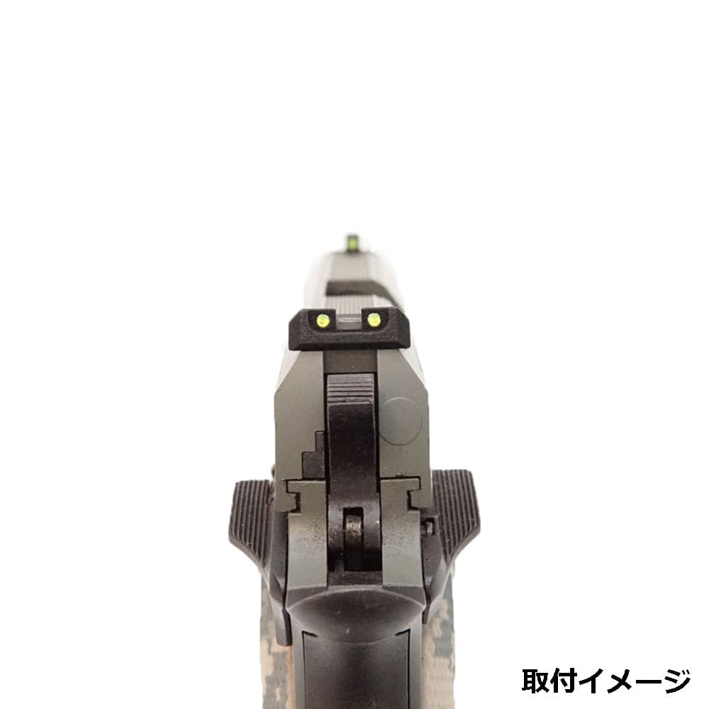 ミリタリーショップ レプマートのDCI GUNS 集光サイト iM 照準器 [ ハイキャパ4.3/FW/DW / GBB用 ] ディーシーアイ 蓄光 カスタムサイト オプションパーツ 社外パーツ サバイバルゲーム サバゲー フロントサイト リアサイト 光集光サイト 光吸収サイト 光捕集サイト 光受容サイト 集光ファイバー｜アングル2