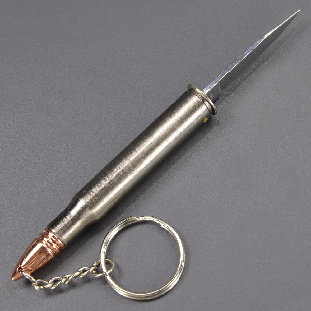 折りたたみナイフ 30-06 ライフル弾型 シルバー [ キーリング有り ] フォルダー フォールディングナイフ ホールディングナイフ ライフルカートリッジ 折り畳みナイフ 折り畳み式ナイフ 折りたたみ式ナイフ通販格安セール情報　楽天　通販