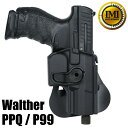 IMI Defense ホルスター Walther PPQ / P99用 Lv.2 ブラック IMIディフェンス IMI-Z1420 イスラエル製 OWB パドルホルスター 360° スイベル ヒップホルスター ワルサー VFC Maruzen マルゼン UMAREX ウマレックス CQCホルスター CQBホルスター 近接格闘 拳銃嚢