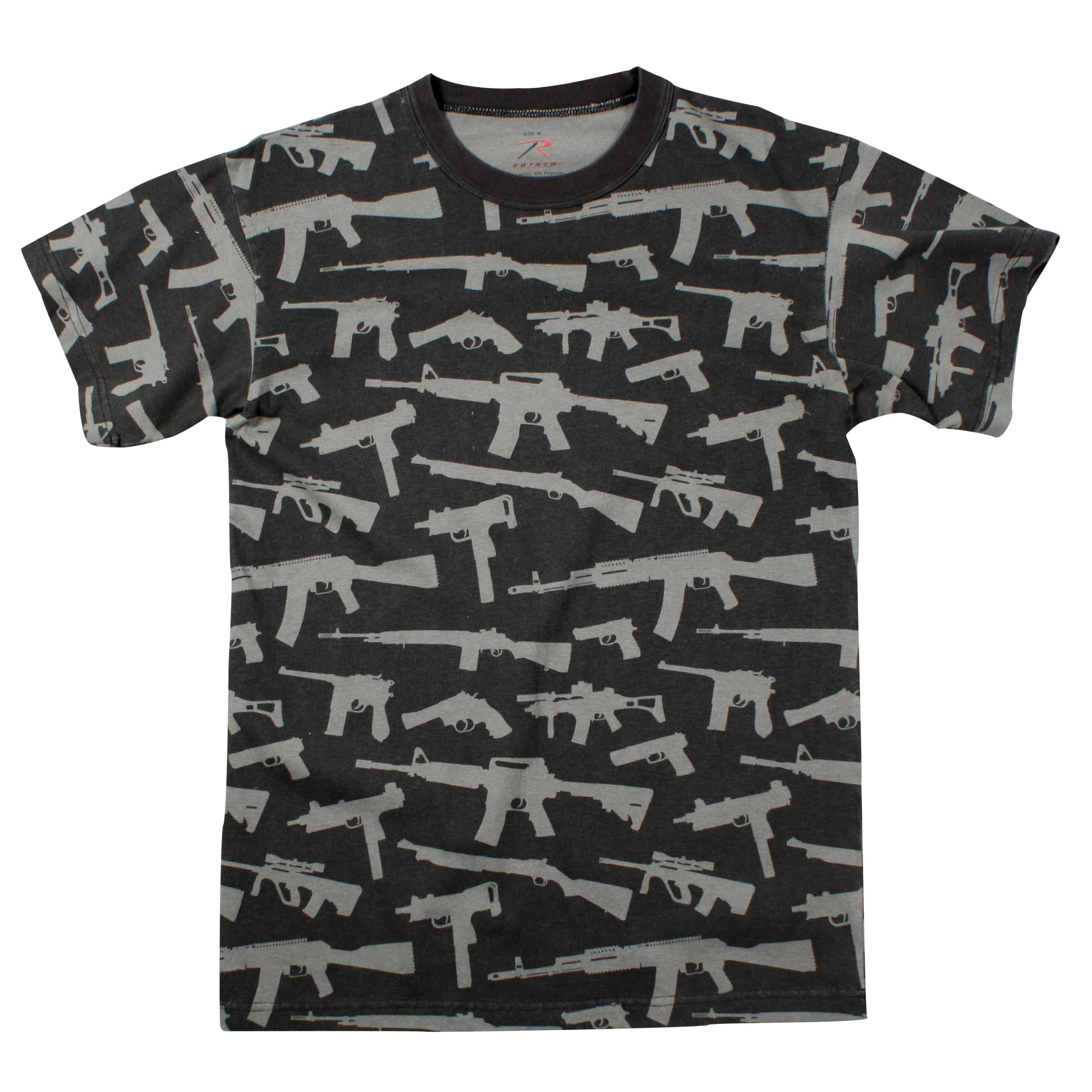 Rothco 半袖Tシャツ Vintage Guns コットン/ポリエステル混紡 銃器柄 66360 [ Sサイズ / ブラック ] T..