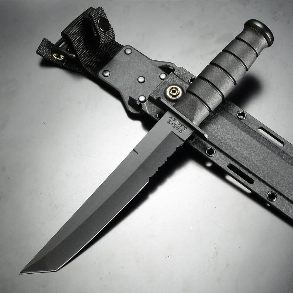 KA-BAR アウトドアナイフ 1245 高炭素鋼 タントー 半波刃 ケーバー 刃物 キャンプ...
