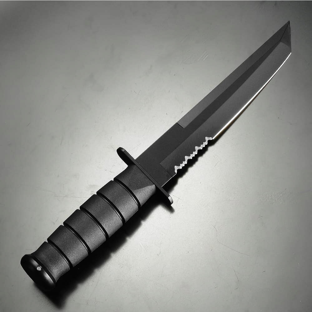 ミリタリーショップ レプマートのKA-BAR アウトドアナイフ 1245 高炭素鋼 タントー 半波刃 ケーバー 刃物 キャンプナイフ 渓流ナイフ 登山 魚釣り フィッシングナイフ ハンティングナイフ 狩猟 サバイバルナイフ シースナイフ 野外 キャンプ｜アングル2