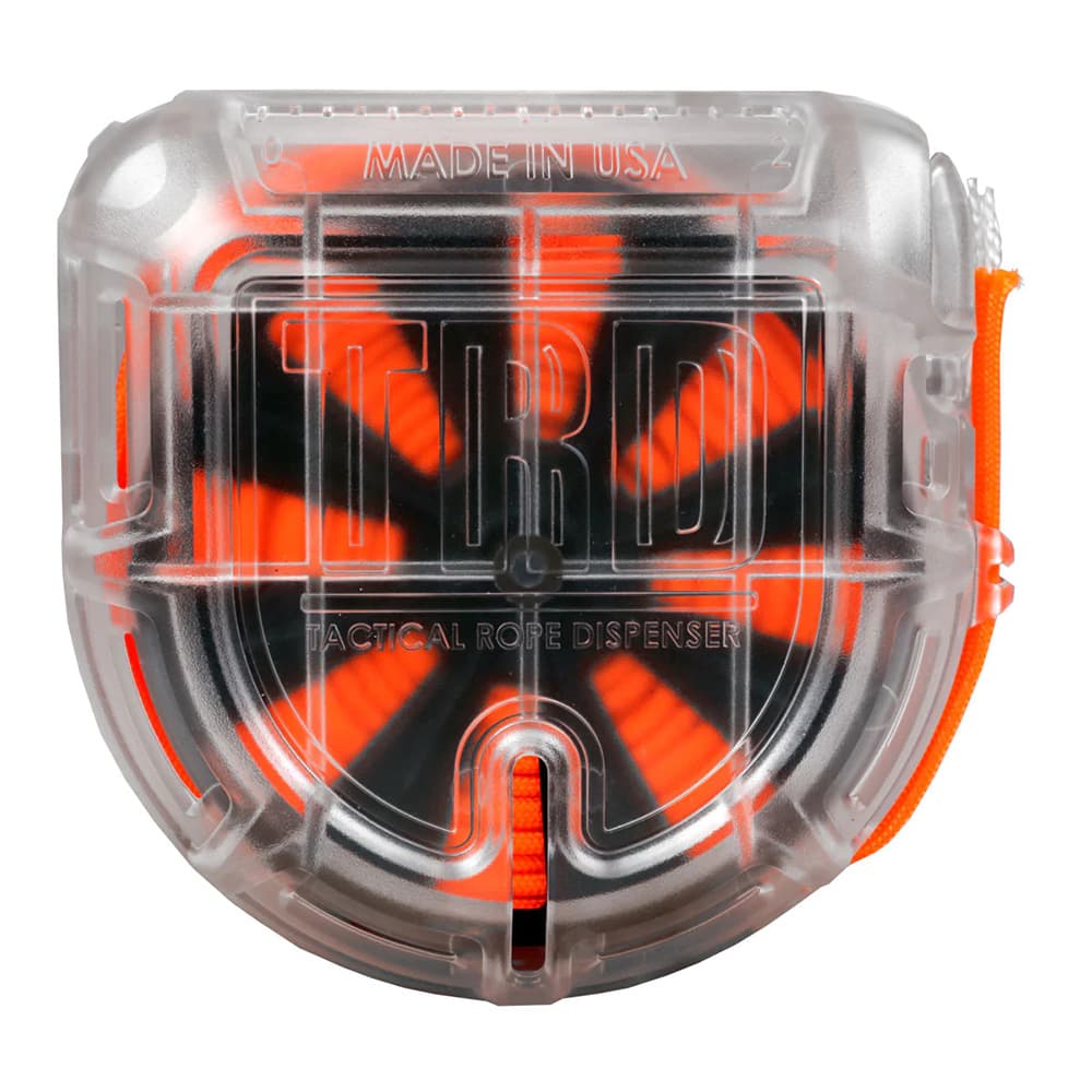ATWOOD ROPE 15mパラコード付 ロープディスペンサー TRD [ クリア ] パラシュートコード 綱 靴紐 靴ひも シューレース ケース 収納 50FT 550コード ナイロンコード 紐 ひも