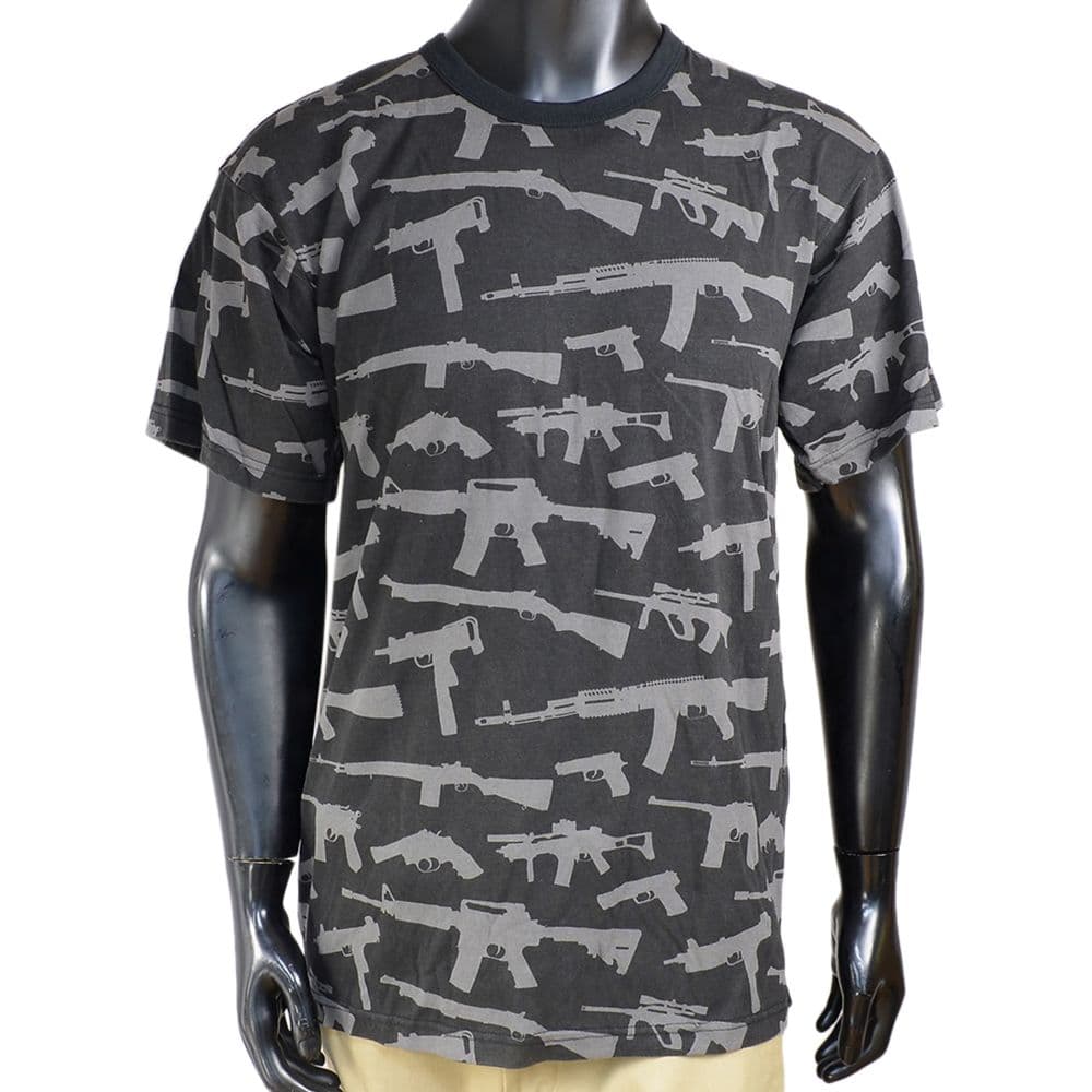 ミリタリーショップ レプマートのRothco 半袖Tシャツ Vintage Guns コットン/ポリエステル混紡 銃器柄 66360 [ Mサイズ / ブラック ] Tシャツ BDU ACU 半袖 アーミー コンバット ファティーグ 戦闘服 軍服 タクティカル アーミーコンバットユニフォーム バトルドレスユニフォーム｜アングル2