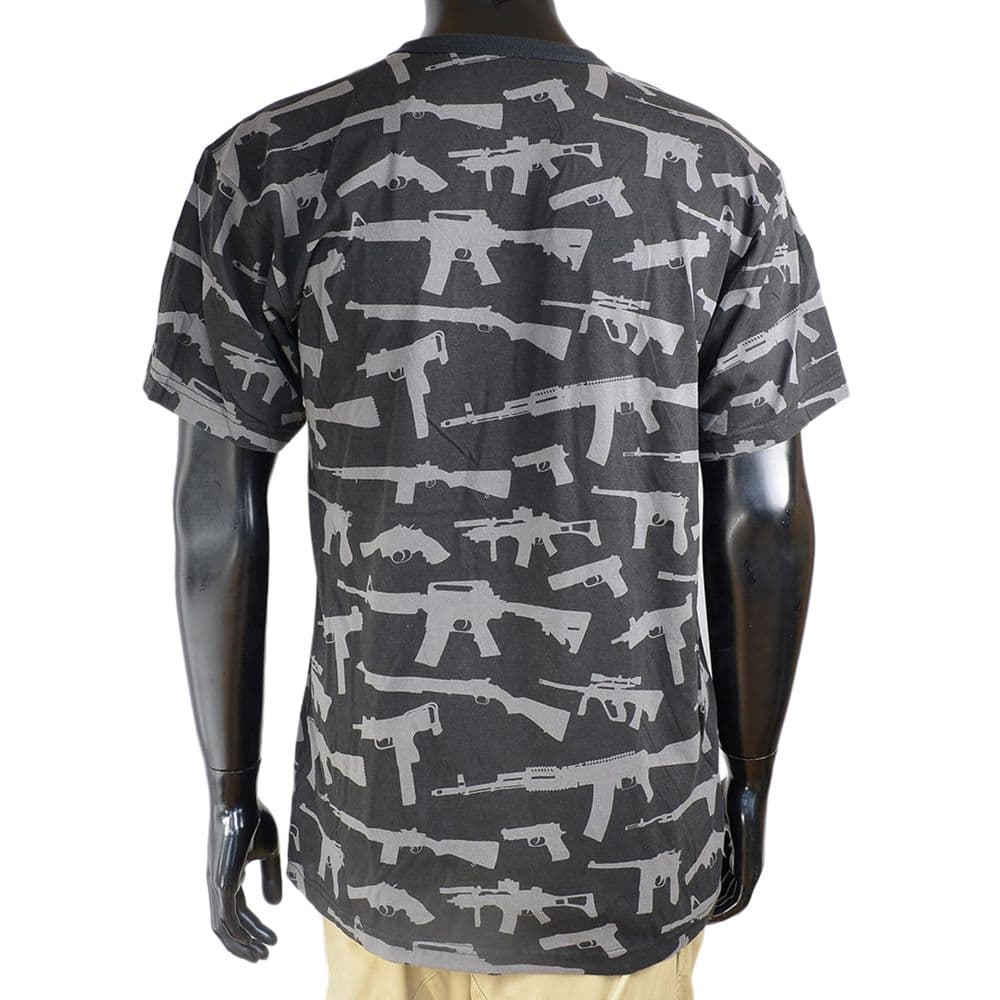 ミリタリーショップ レプマートのRothco 半袖Tシャツ Vintage Guns コットン/ポリエステル混紡 銃器柄 66360 [ Mサイズ / ブラック ] Tシャツ BDU ACU 半袖 アーミー コンバット ファティーグ 戦闘服 軍服 タクティカル アーミーコンバットユニフォーム バトルドレスユニフォーム｜アングル3