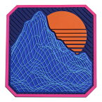 MIL-SPEC MONKEY パッチ RETRO ROCK ベルクロ対応 PVC製 [ フルカラー ] ミルスペックモンキー MSM MORALE PATCH ワッペン Vaporwave SYNTHWAVE Chillwave シンセウェーブ ヴェイパーウェイヴ チルウェイヴ Aesthetic グリッチアート ポリゴン 3D CG Cyberpunk