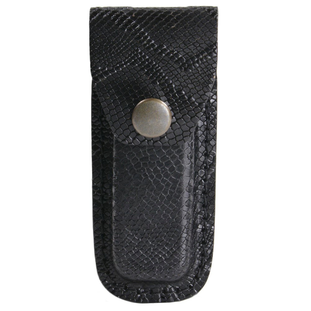 ナイフポーチ 革製 ベルトループ付 パイソン調 レザーシース [ ブラック / 小 ] Sheaths Leathe Python 蛇 ベルトポーチ ナイフシース ナイフケース ナイフ入れ 収納ポーチ 折りたたみナイフポーチ ナイフ収納ケース通販格安セール情報　楽天　通販