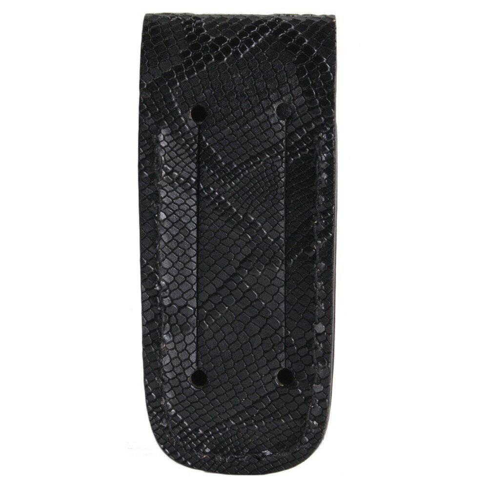 ナイフポーチ 革製 ベルトループ付 パイソン調 レザーシース [ ブラック / 小 ] Sheaths Leathe Python 蛇 ベルトポーチ ナイフシース ナイフケース ナイフ入れ 収納ポーチ 折りたたみナイフポーチ ナイフ収納ケース通販格安セール情報　楽天　通販