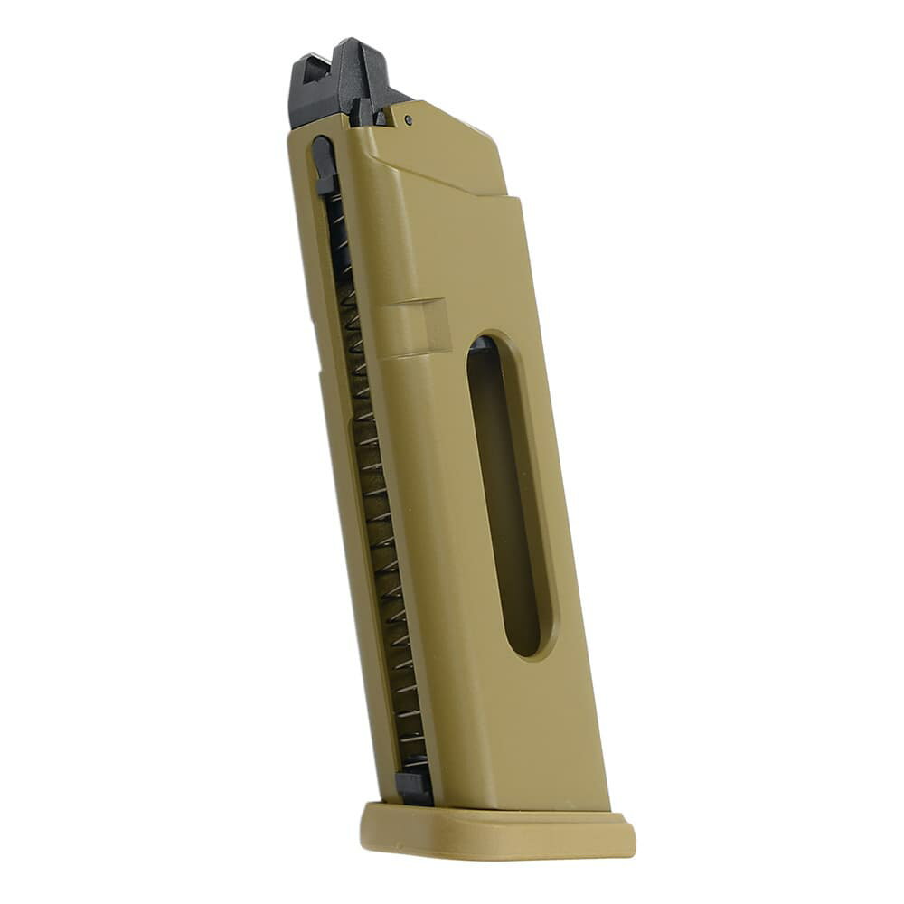 BATON Airsoft スペアマガジン GLOCK G19X対応 CO2ガスマガジン 22連 タンカラー ピストルマガジン ピストルマグ ピストル用マガジン ..