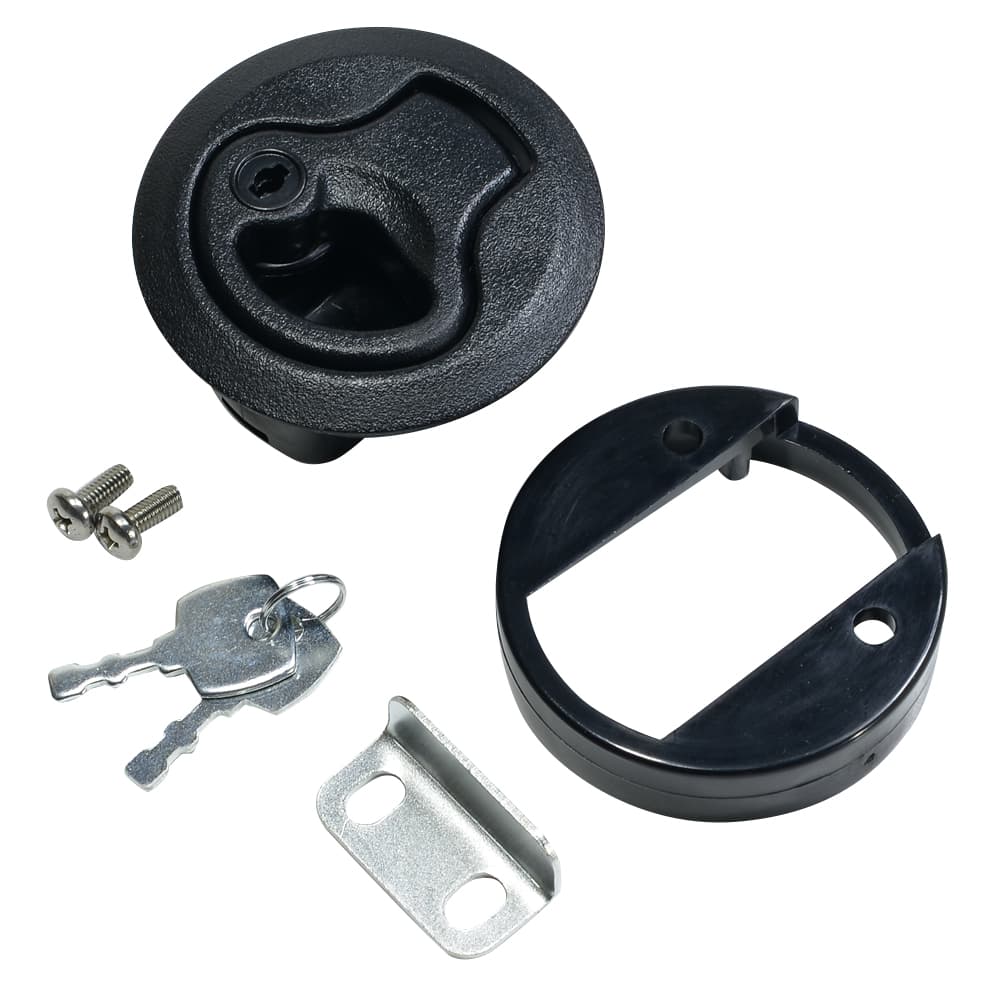 プルハンドル デッキハッチ用 ロック付 樹脂製 船舶 RV/キャンピングカー用 フラッシュプルキャッチ フ..