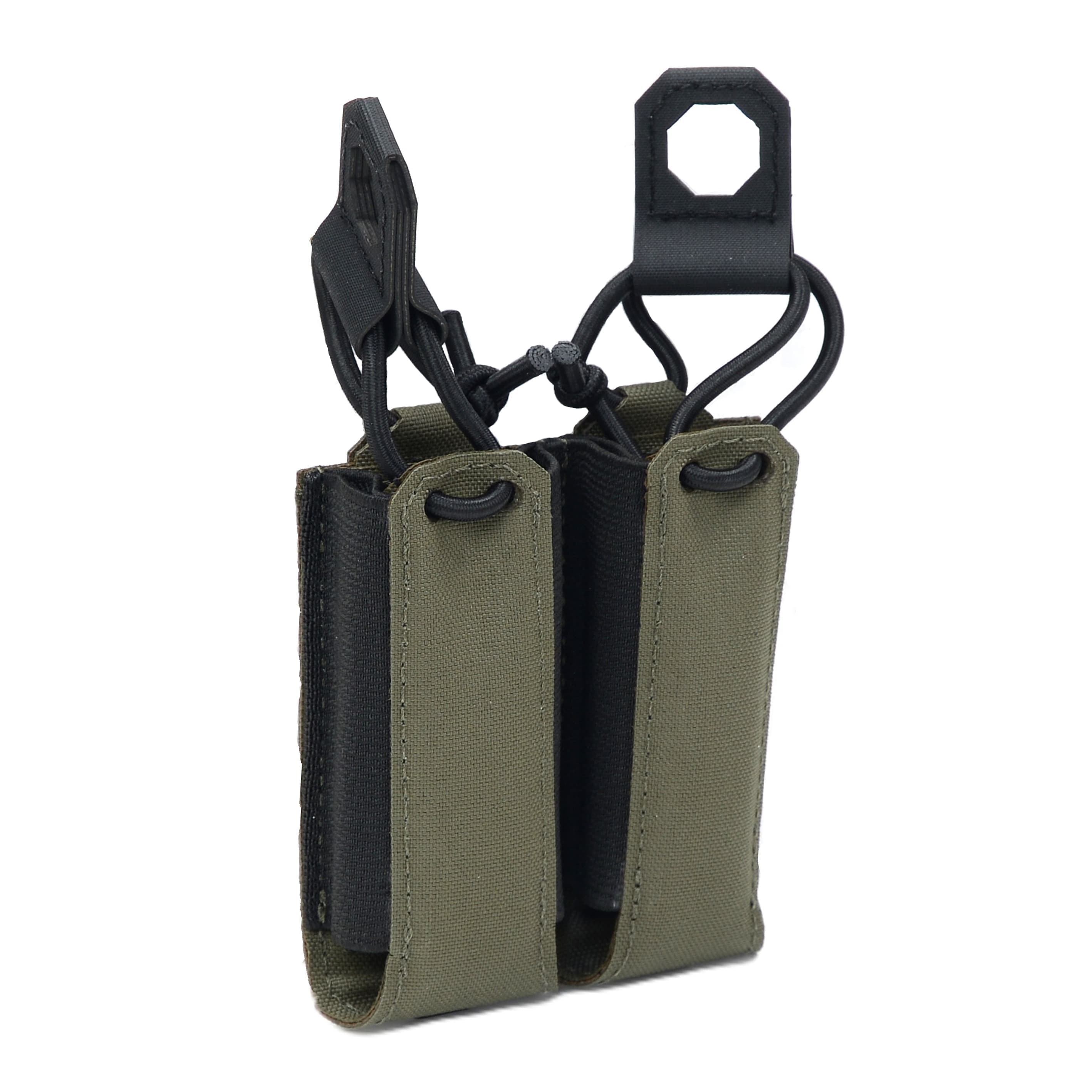 Warrior Assault Systems ダブルマグポーチ 9mm拳銃用 バンジー W-LC-DBPP [ レンジャーグリーン ] ピ..