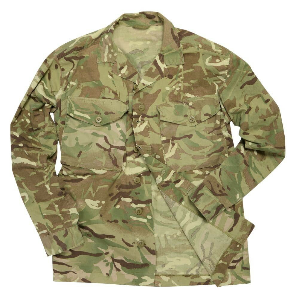 イギリス軍放出品 コンバットジャケット MTP迷彩 BDU ボタン留め [ 180/104 / 可 ] 軍払い下げ品 英国軍放出品 MTPカモ 軍用ジャケット 軍military BDUジャケット 戦闘用ジャケット 軍服 コンバットユニフォーム バトルジャケット バトルユニフォーム 迷彩服