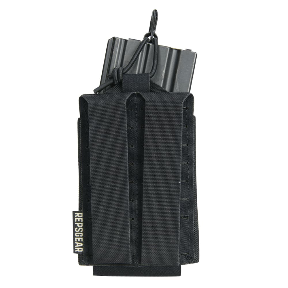 ミリタリーショップ レプマートのREPSGEAR ライフルマガジンポーチ SRMP M4/AR15 PTP022 [ ブラック ] マグポーチ ライフルマグポーチ サバゲーポーチ レプズギア インサート付き シングルマガジンポーチ シングルマグ ライフルマガジンケース ライフルマグケース｜アングル3