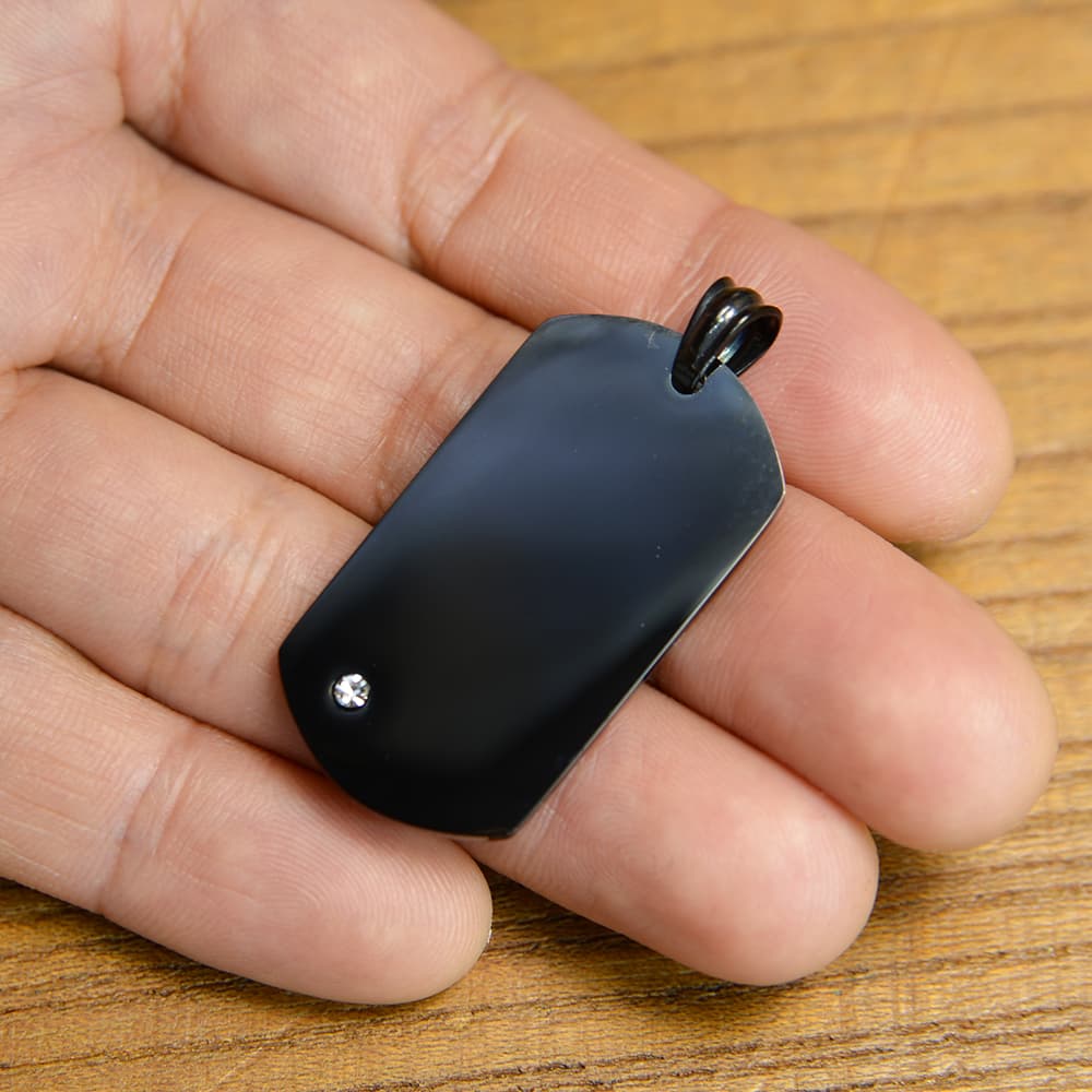 ���ƥ�쥹�� �ɥå������ץ졼�� ���ȡ����� [ �֥�å� ] �ɥå����� ǧ��ɼ DOG TAG �ڥ����ȥȥå� �Ĥ䤢�� �𤢤� ��󥺥��������꡼ ����ɼ Dog Tag �Ŀͼ���ɼ �ȸ�ɼ ʼ��ǧ��ɼ ����ǧ��ɼ ���⼱��ɼ �ߥ꥿�꡼���� �ߥ꥿�꡼�ץ졼�� ���ѥץ졼��