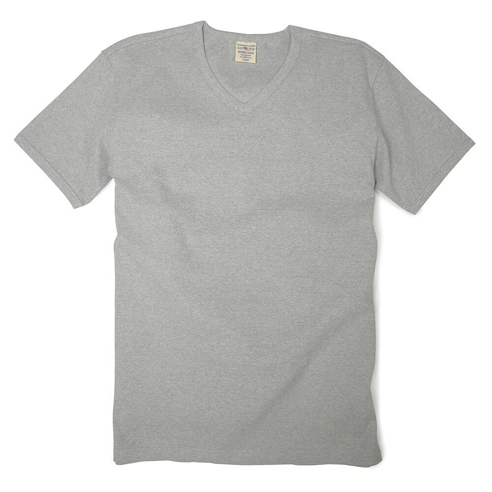 AVIREX Tシャツ 半袖 Vネック 無地 デイリー [ グレー / Sサイズ ] 6143501 メンズTシャツ 半そで デザイン スポーツ ミリタリーTシャツ ミリタリーシャツ 半袖Tシャツ 軍服 戦闘服 BDU ACU アーミー コンバット ファティーグ タクティカル アーミーコンバットユニフォーム