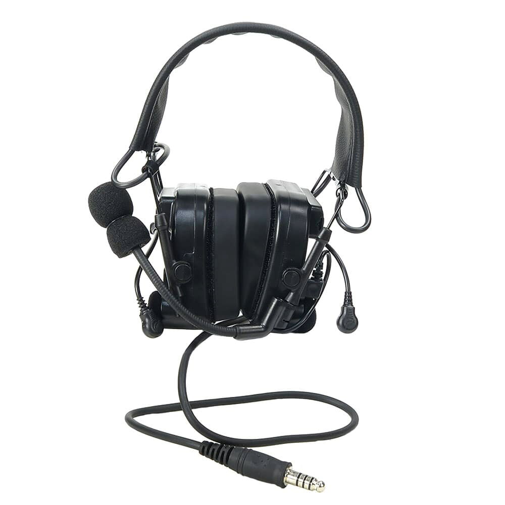 WADSN タクティカルヘッドセット Z038 COMTAC IV [ ブラック ] Z-TAC マイク付き ...