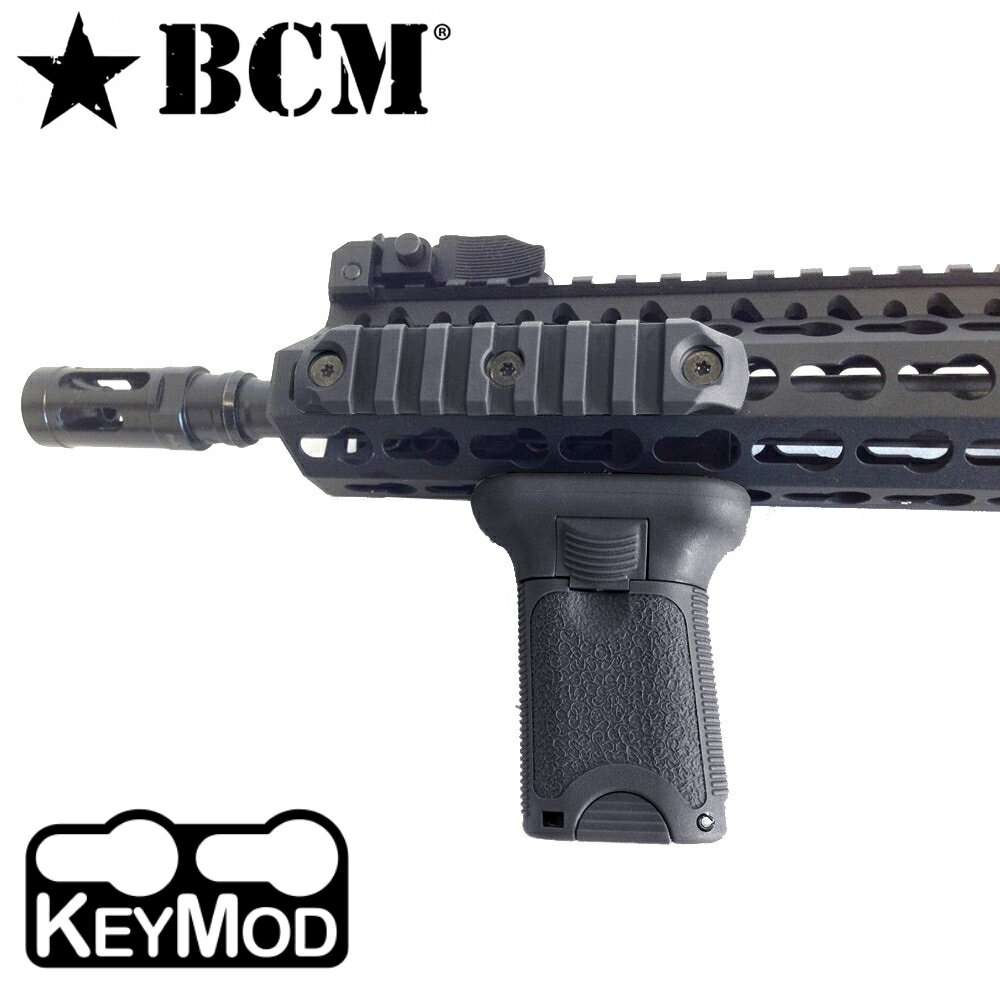 BCM バーティカルフォアグリップ KeyMod用 Vertical Grip 収納スペース付 ブラック 米国製 Bravo Company Manufacturing ブラボーカンパニーMFG アメリカ製 Made in USA バーチカルグリップ ガングリップ トイガンパーツ サバゲー用品 ライフルグリップ