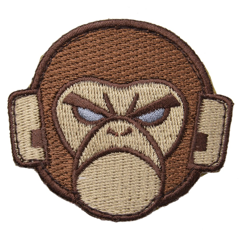 MIL-SPEC MONKEY モンキーヘッド ロゴパッチ ベルクロ付き [ アリッド ] MSM ミルスペックモンキー HEAD LOGO ミリタリーワッペン ミリタリーパッチ アップリケ TACTICAL TAILOR タクティカルテイラー スリーブバッジ