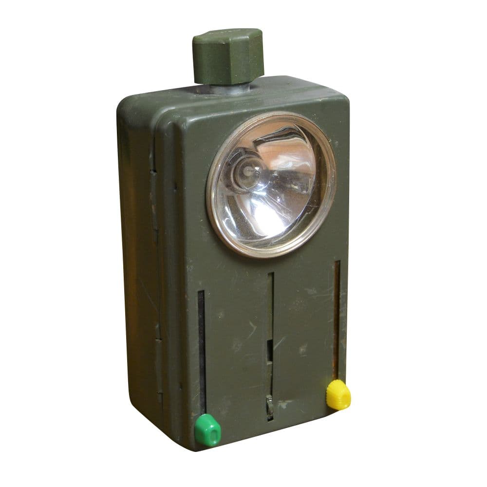 ドイツ軍放出品 シグナルライト 懐中電灯 カラーフィルター付き クリップ留め仕様 ...