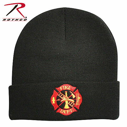Rothco ニットキャップ 5356 ファイアデパートメント FIRE DPT 消防 | ウォッチキャップ フリースキャップ スキー帽 ニット帽 ワッチ・キャップ ワッチキャップ ビーニー メンズ