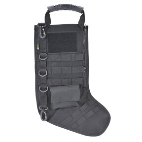 多機能ストッカー MOLLE対応 タクティカルストッキング ブラック ディスプレイ モールシステム Christmas Tactical Stocking ミリタリーバッグ アクセサリー バッグ用パーツ