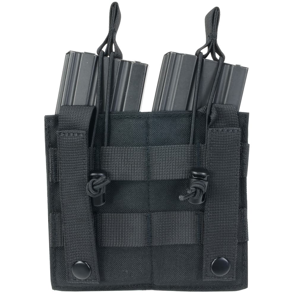 ミリタリーショップ レプマートのTAKTAK ライフル&拳銃用マグポーチ M4/9mm/45口径 BE0033 [ ブラック ] マグポーチ ピストルマグポーチ ピストルマガジンポーチ サバゲーポーチ ミリタリー アウトドア サバイバル コンビマガジンポーチ コンビマガジンケース コンビマガジンホルダー コンビマグポーチ｜アングル3