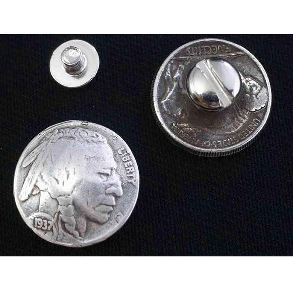 コインコンチョ インディアンヘッド 5セント レプリカ [ 通常ネジ ] | ハンドメイド 長財布 ロングウォレット 革製品 レザークラフト 材料 資材 パーツ レザークラフト資材