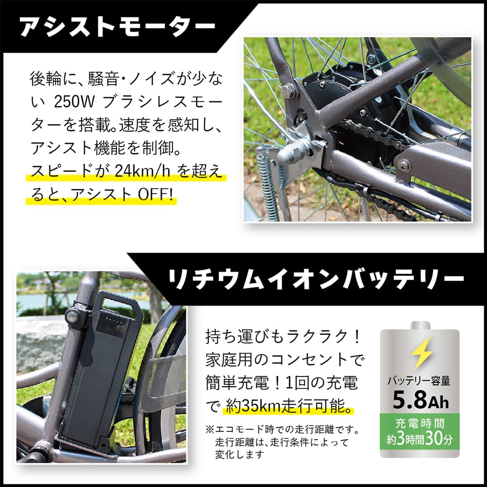 ミリタリーショップ レプマートのACTIVEPLUS 折り畳み軽快車 ノーパンク電動アシスト FDB26EB 26インチタイヤ MG-AP26EBN アクティブプラス 折りたたみ自転車 折り畳み自転車 折りたたみバイク フォールディングバイク 折畳み自転車 折り畳みバイク コンパクトバイク 持ち運び自転車 サイクル バイシクル｜アングル3