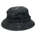 5.11 Tactical ブーニーハット Boonie Hat ポリコットン生地 [ マルチカムブラック / L/XLサイズ ] 5.11タクティカル ブッシュハット レンジャーハット ジャングルハット サファリハット 迷彩ハット メンズ