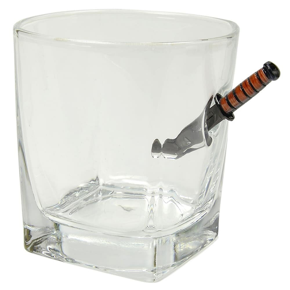 楽天ミリタリーショップ レプマートCaliber Gourmet ウイスキーグラス 海兵隊ナイフ CBG-LMS-USMC コップ 550ml ガラスコップ アメリカン雑貨