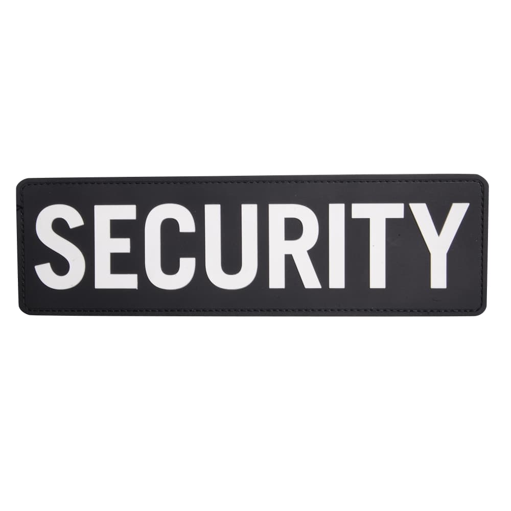 ミルスペックモンキー パッチ SECURITY ベルクロ付き PVC製 [ Lサイズ / ブラック&ホワイト ] MIL-SPEC MONKEY MSM ワッペン アップリケ 警備 保安官 ミリタリー サバゲー ポリスワッペン LE装備 警察ワッペン ポリスパッチ ミリタリーワッペン 警察パッチ スリーブバッジ