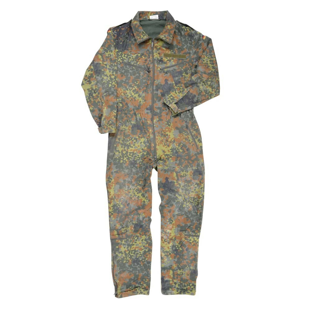 ドイツ軍放出品 カバーオール 戦車兵用 フレクターカモ 裏地無し [ 195-205/95 / 難あり ] ドイツ連邦..