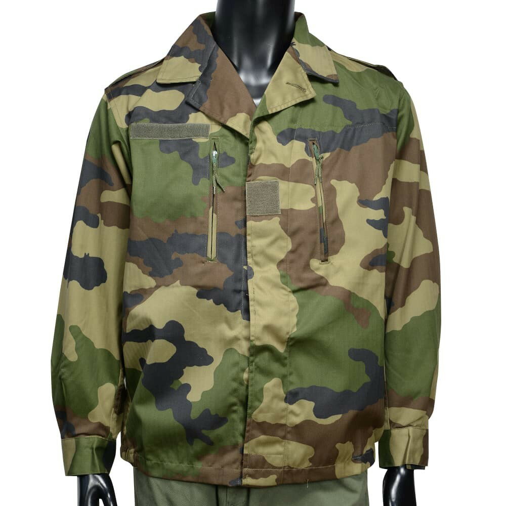フランス軍放出品 F2 コンバットジャケット CCE迷彩 2ポケット [ 88M / 良い ] French Army F-2 Combat Jacket BDUジャケット 戦闘用ジャケット 戦闘服 軍服 コンバットユニフォーム バトルジャケット バトルユニフォーム 迷彩服 迷彩ジャケット ミリタリーサープラス 仏軍