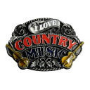 ベルトバックル I LOVE COUNTRY MUSIC 交換用 ベルト用バックルのみ アメリカンバックル BUCKLE メンズ 取替え用バックル 付け替えバッ...