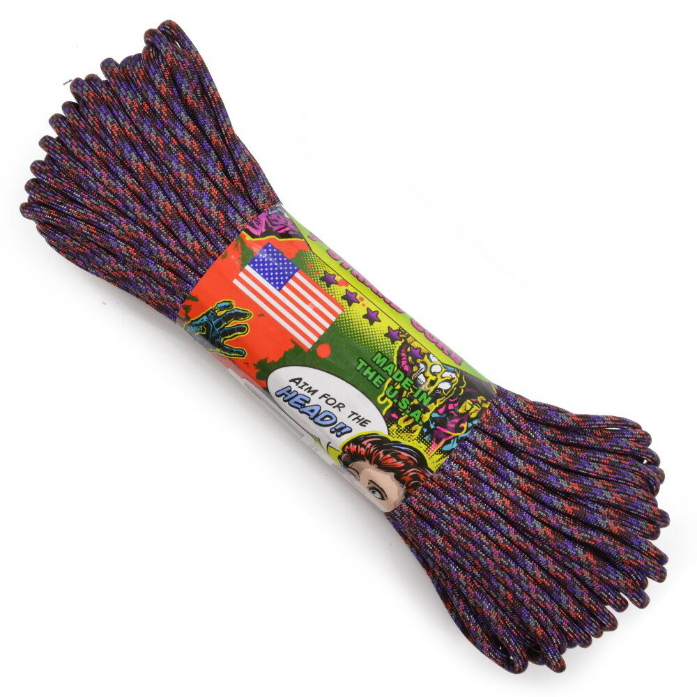 ATWOOD ROPE ゾンビ エディション 550パラコード タイプ3 アポカリプス アトウッドロープ ARM 商用 ZOMBIE EDITION Apocalypse ロープ パラシュートコード 綱 靴紐 靴ひも シューレース 防災 550コード ナイロンコード 紐 ひも パラコード ミリタリーコード