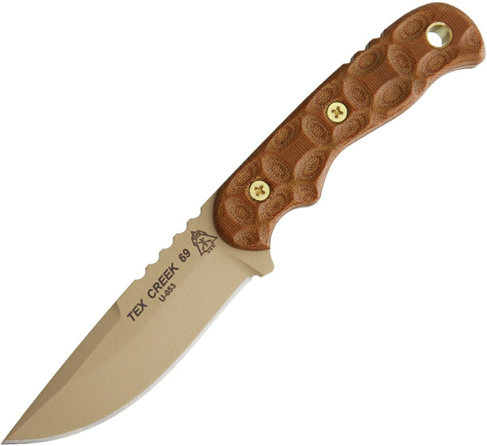 TOPS アウトドアナイフ Tex Creek 69 タン TPTEX69 トップス 刃物 キャンプナイフ 渓流ナイフ 登山 魚釣り フィッシングナイフ ハンティングナイフ 狩猟 サバイバルナイフ シースナイフ