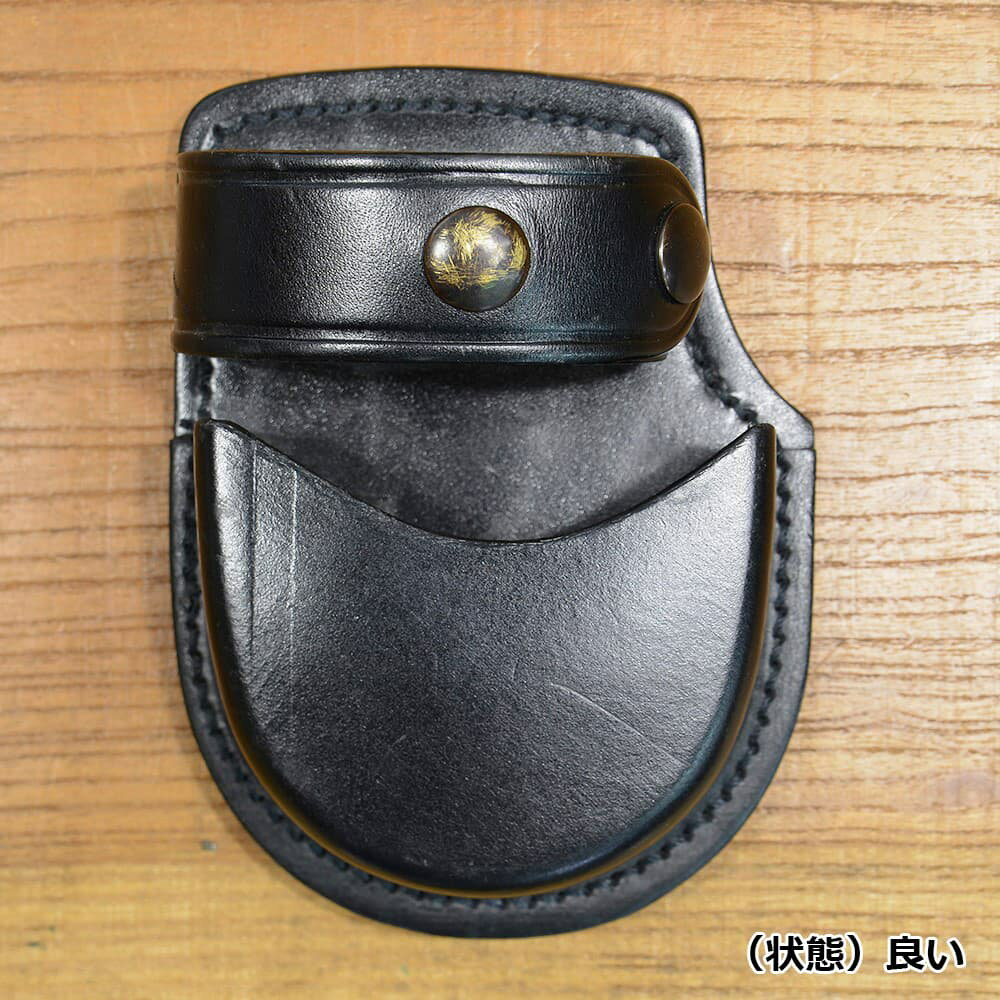 【中古】北アイルランド警察 放出品 ハンドカフホルダー 革製 ベルトループ 直角固定タイプ [ 右用 / 可 ] PSNI ポリス ハンドカフポーチ ハンドカフケース 手錠ケース 手錠ポーチ レザー ハンドカフスケース ハンドカフスポーチ