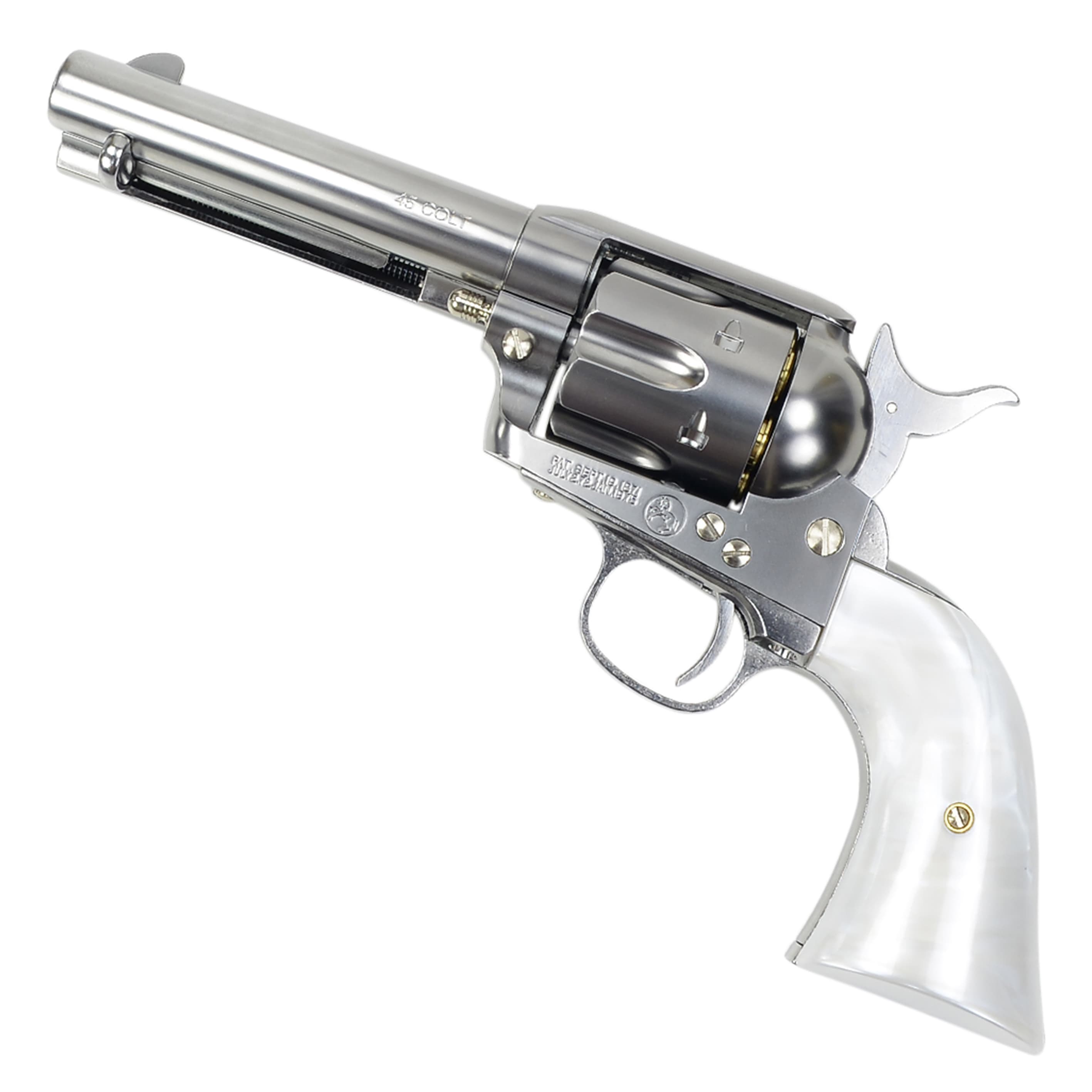 マルシン ガスガン コルト SAA45 シビリアン 4.75インチ シルバーABS パールプラグリップ 102504 ガス..