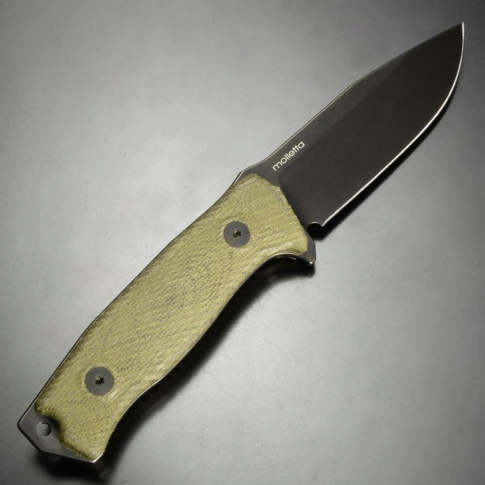 ミリタリーショップ レプマートのLionSTEEL アウトドアナイフ M5 キャンバス Blackブレード M5B CVG LionSTEELMolletta 刃物 キャンプナイフ 渓流ナイフ 野外 キャンプ｜アングル2