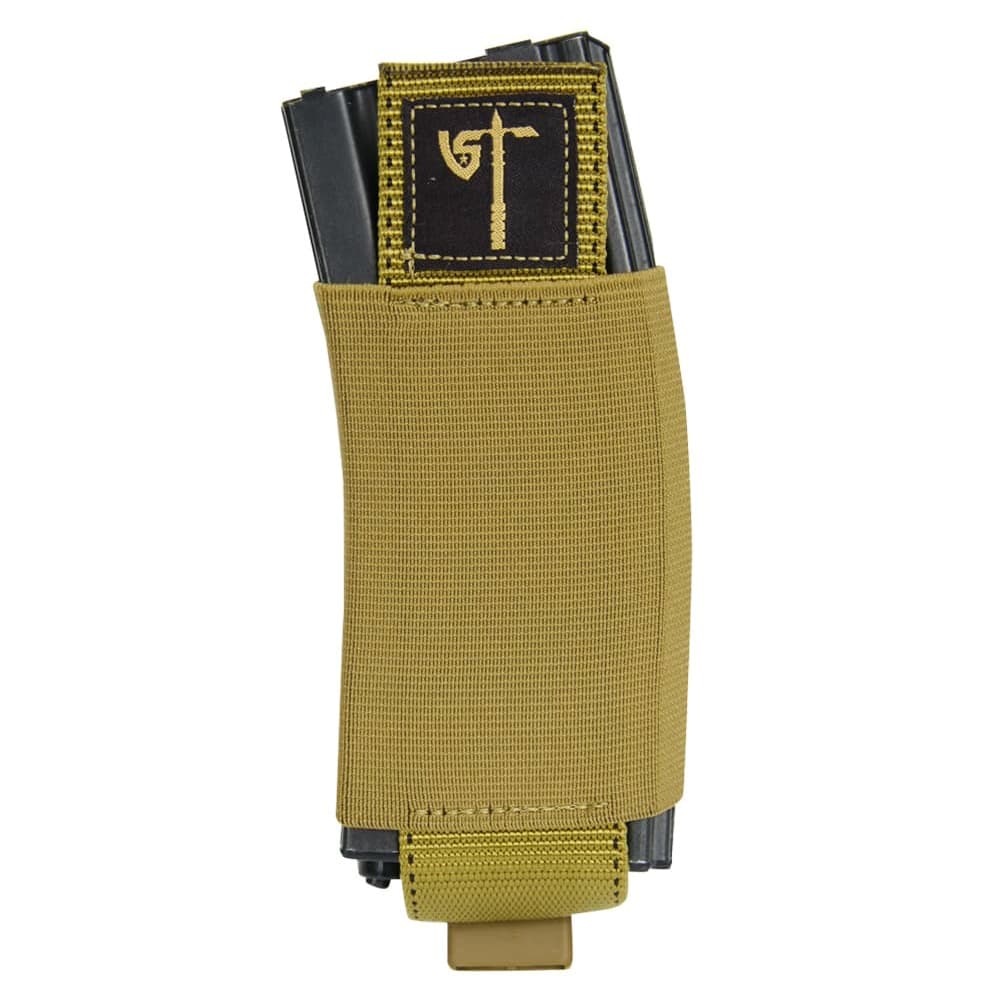 ミリタリーショップ レプマートのUNITED STATES TACTICAL ライフルマガジンポーチ M4/AK/7.62mm 伸縮式 UST-MOL004 [ コヨーテ ] ユナイテッド ステイツ タクティカル エラスティック 伸縮 M4 AK M14 SCAR-H 小銃弾倉用 MOLLEシステム マガジンポーチ ライフルマグポーチ サバゲーポーチ｜アングル2