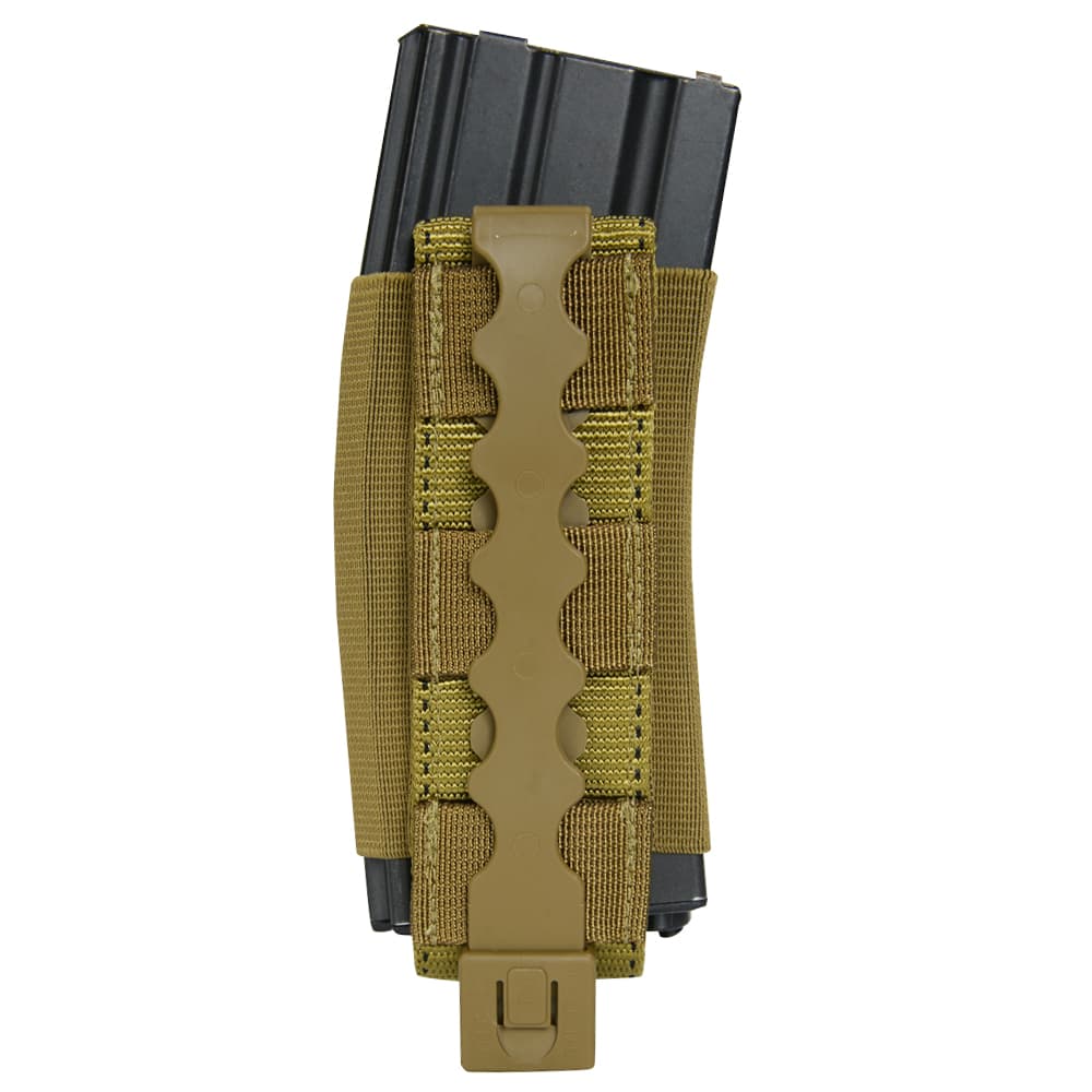 ミリタリーショップ レプマートのUNITED STATES TACTICAL ライフルマガジンポーチ M4/AK/7.62mm 伸縮式 UST-MOL004 [ コヨーテ ] ユナイテッド ステイツ タクティカル エラスティック 伸縮 M4 AK M14 SCAR-H 小銃弾倉用 MOLLEシステム マガジンポーチ ライフルマグポーチ サバゲーポーチ｜アングル3