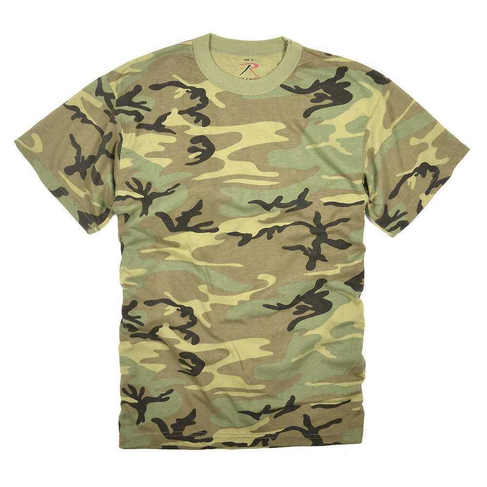 Rothco Tシャツ 半袖 ビンテージウッドランドカモ [ Sサイズ ] 半袖Tシャツ 軍服 戦闘服 BDU ACU アー..