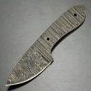 Knifemaking ナイフブレード DropPoint ダマスカス鋼 BL124 ナイフメイキング 固定刃 パキスタン製 ナイフパーツ ナイフ部品 ナイフ用品(4)