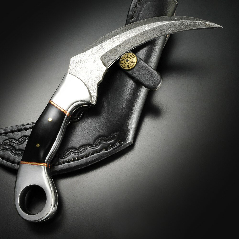 カランビット ダマスカス鋼 DM1177 登山 魚釣り フィッシングナイフ キャンプナイフ アウトドアナイフ ハンティングナイフ 狩猟 サバイバルナイフ シースナイフ 刃物 渓流ナイフ通販格安セール情報 楽天 通販