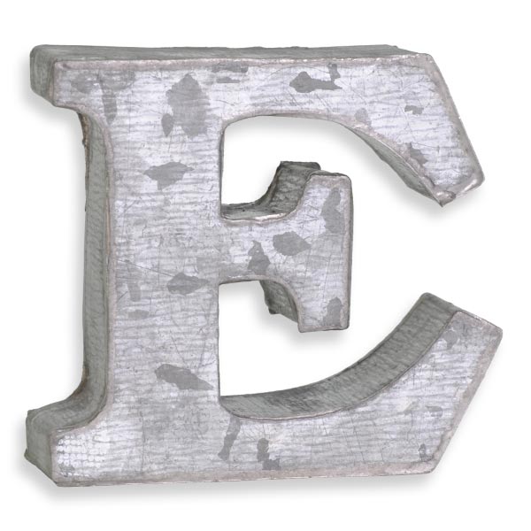 文字プレート PCMミニアルファベット ブリキ製 [ E ] TIN LETTERES インテリア雑貨 壁掛けインテリア